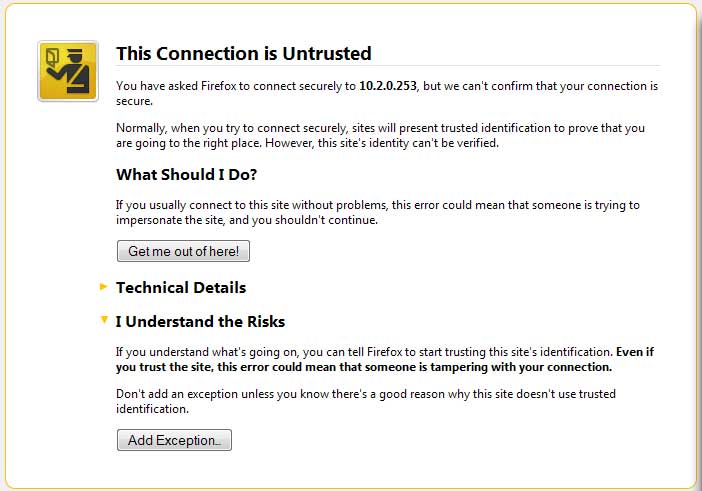 Firefox SSL Error
