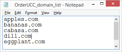 List of domains