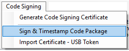 Sign Code Package