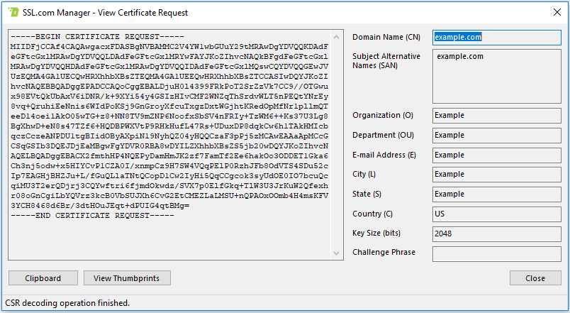 SSLM CSR View Request Form