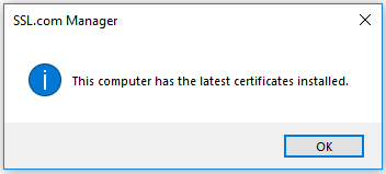 Install Intermediate Certificates button