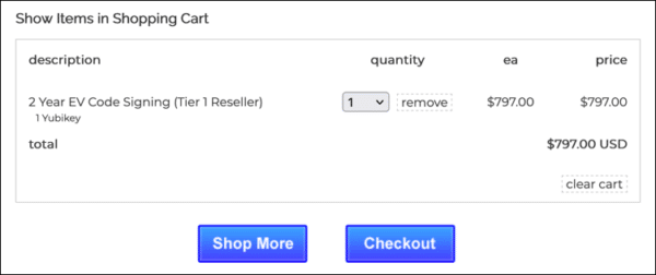 shopping cart