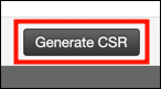 Generare CSR button