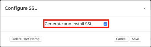 Generate and install SSL