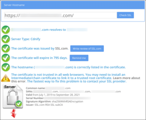 Missing intermediate chain