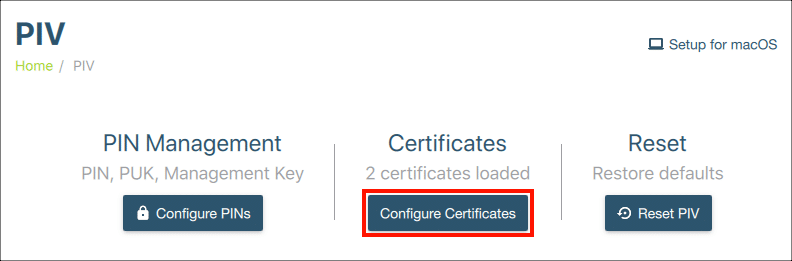 Configure certificates