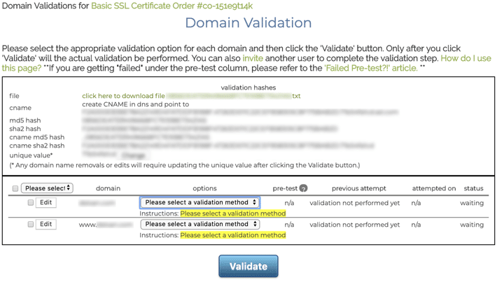 Domain Validation