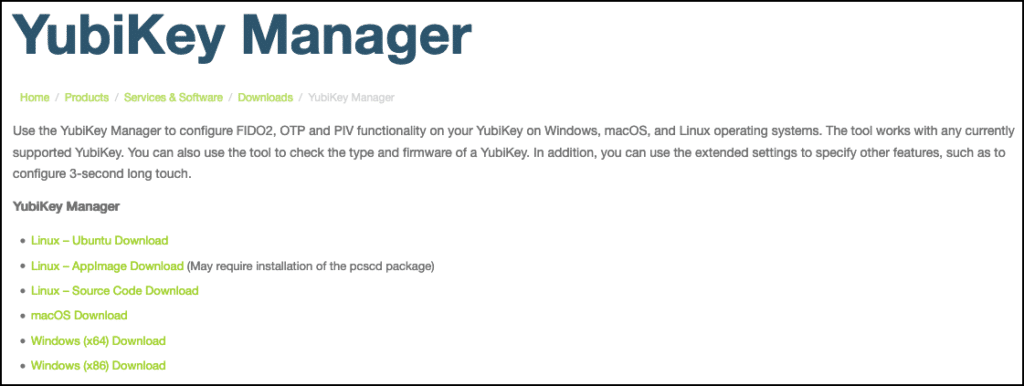 YubiKey Manager