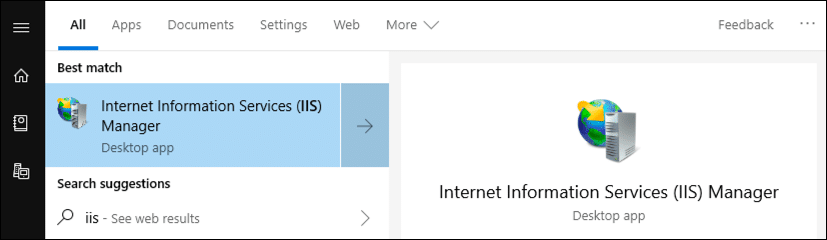 Internet Information Services (IIS) Manager