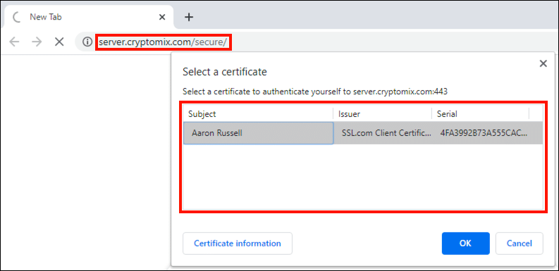 confirm certificate availability