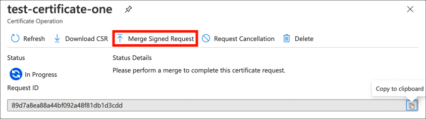 Merge Signed Request