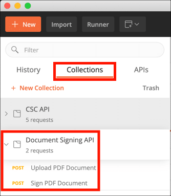 Document Signing API Collection
