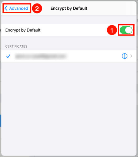 Encryption preferences